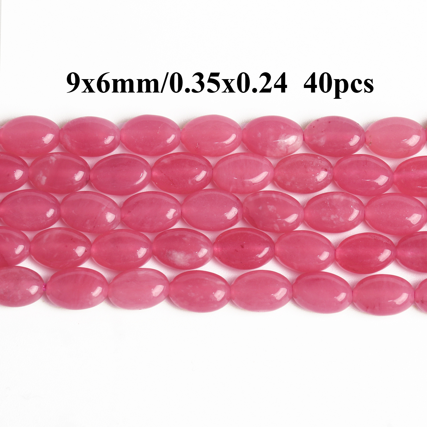 TEMU Loose Spacer Beads Made Of Natural Pink Oval-shaped Stones, Along With Assorted Charms For Jewelry Crafting, Including Bracelets And Necklaces