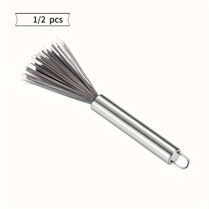 TEMU Multi-functional Long Handle Wall-mounted Cleaning Brush, Stainless Steel Material- Suitable For Living Room, Bedroom, Bathroom, Kitchen, And