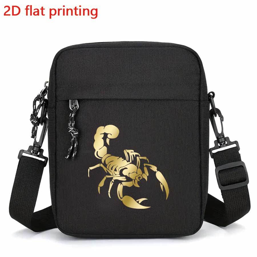 TEMU Golden " Pattern Print Men's New Portable Small Bag, Men's Crossbody Bag, Small Travel Backpack, Hanging Bag, Phone Pouch