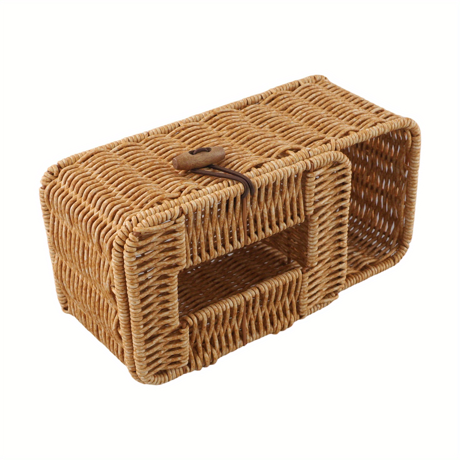   rattan tissue box holder rustic animal shaped design with brushed   natural wicker material for bathroom kitchen decor decorative holder rustic decor woven rattan bathroom decor and accessories Product details 4
