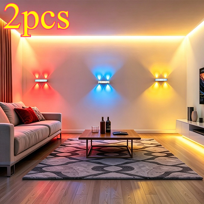 Image of 2pcs 2026 Newest Magnetic Cat Lamp, Human Sensor Rgb Dimmable Night Light, Usb Rechargeable Semi-recessed Wall Sconce, Perfect For Home Bedroom, Cabinet Decoration & All Holiday Ambiance