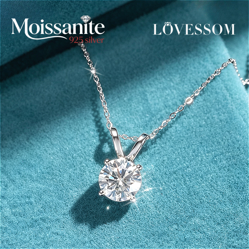 925 Silver Morganite Classic 4-Claw Necklace — Gift for Girls