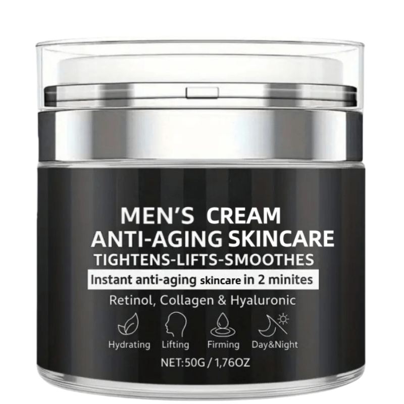 TEMU 50g/1.76oz- Men's Firming Cream, Hide Pore Cream, With Retinol, Hyaluronic Acid, Collagen, Firming& Beige, Skincare, Day& Night Cream-