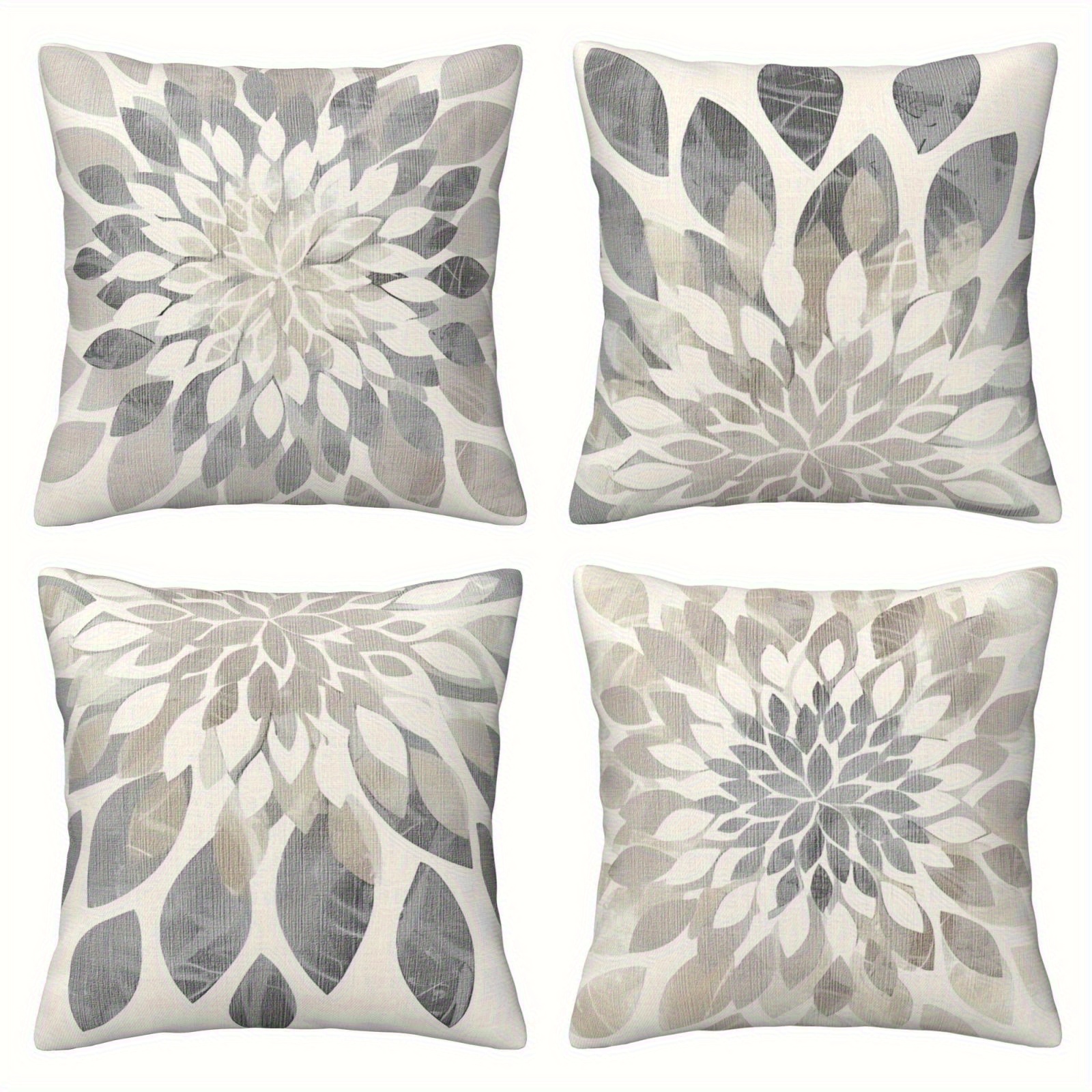 TEMU Set federe vintage , federe corte in peluche stampato - Eleganti federe decorative adatte per divani, sof�, , soggiorni e camere da letto - Con