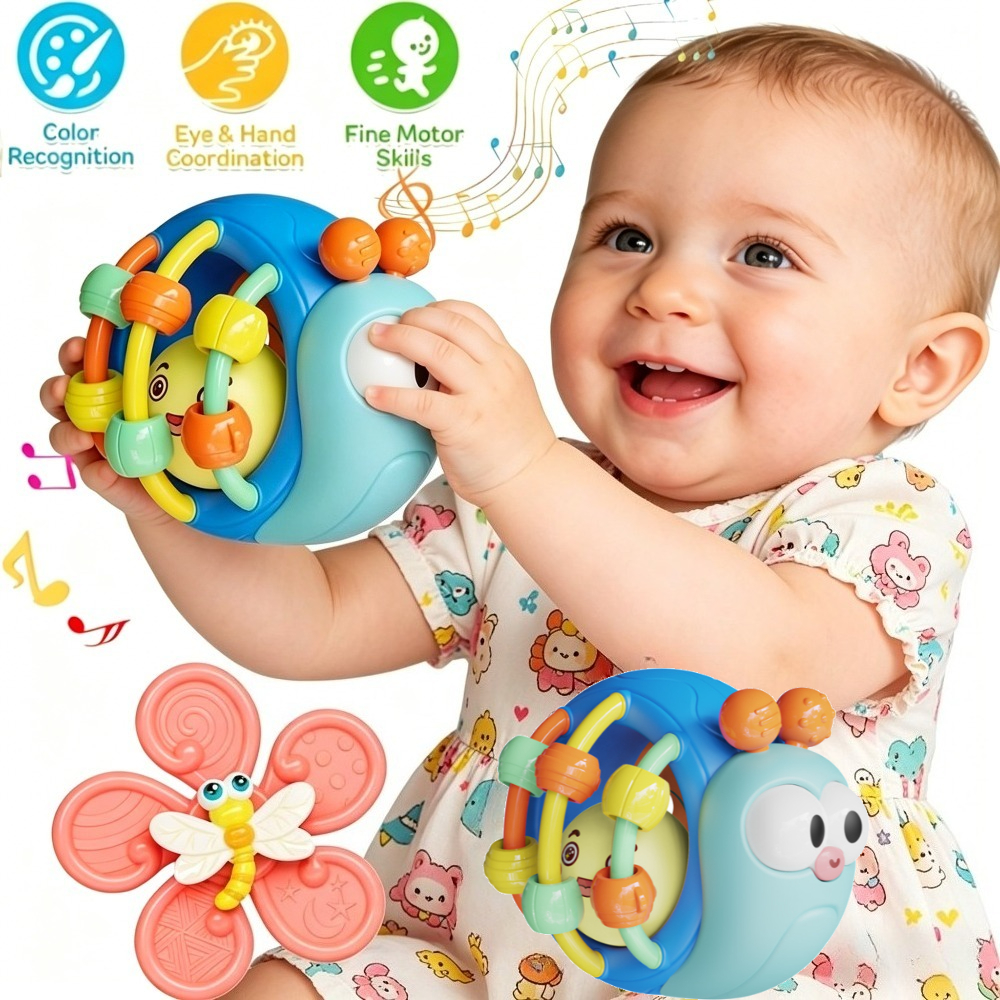2pcs Baby-Grade Vibrating Hand Bell Toy