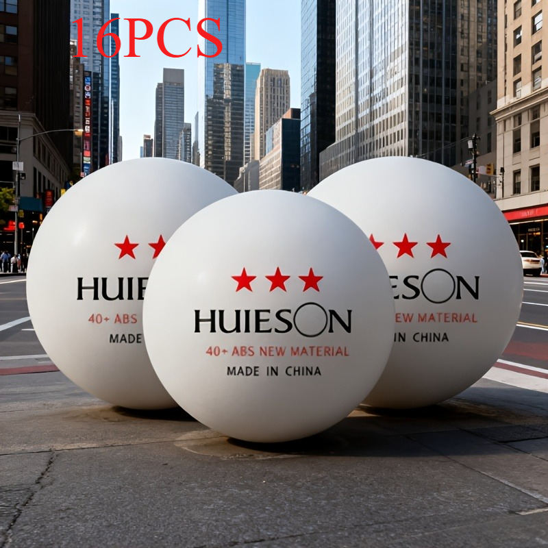 TEMU 16pcs Professional Table Tennis Balls - High Elasticity Suitable For Training & Competition, Durable Competition Balls With / Color For