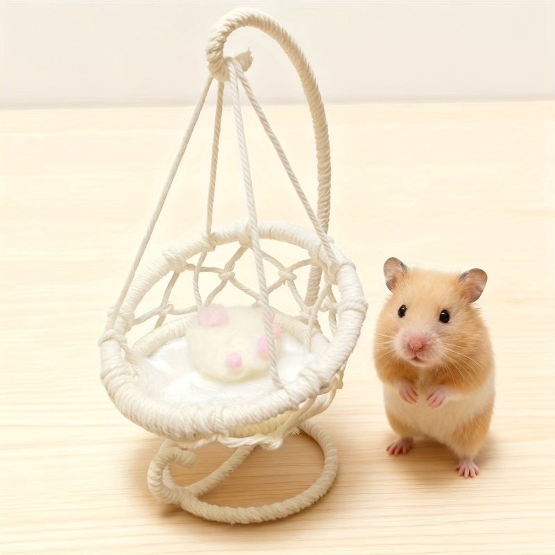 Durable Hanging Hamster Swing Hammock with Cushions
