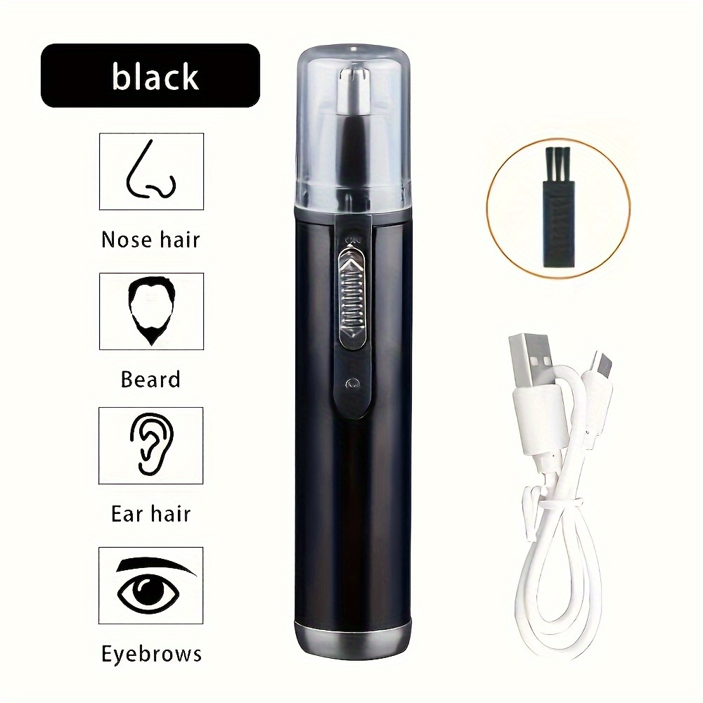 1pc electric nose hair trimmer   eyebrow and face hair trimming usb charging high quality stainless steel head   for men and women Product details 9