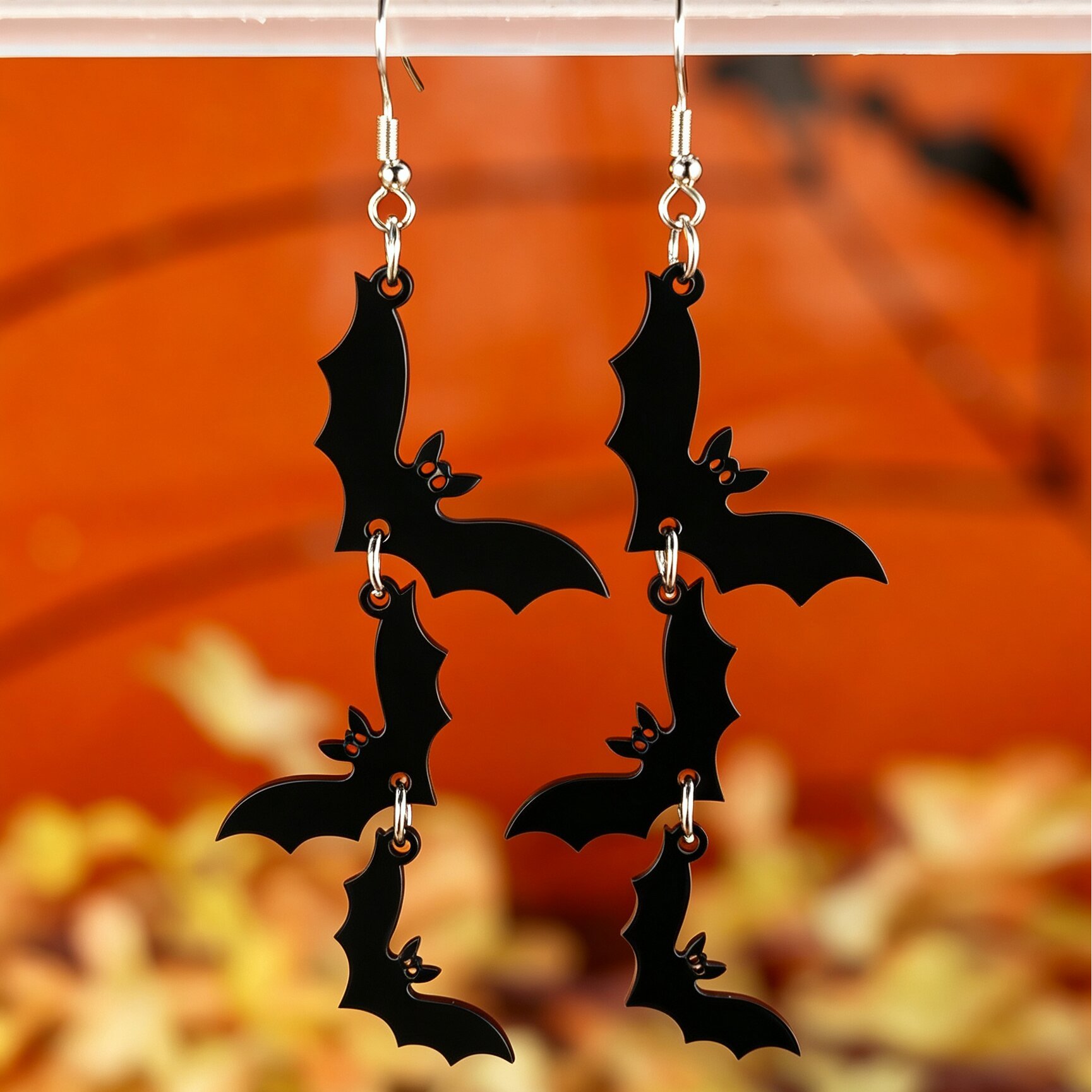 TEMU Angol A Pair Of Women's Bat-shaped Layered Drop Earrings, , Fashionable, Simple, , Exquisite, Delicate, Elegant, Versatile Jewelry For Daily