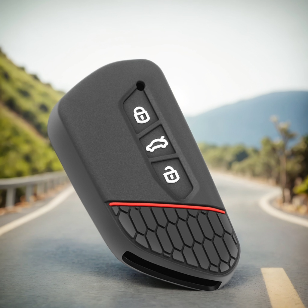 Silicone Case For Key Fobs Designed For Vw Golf 8 Gte , As Well As , Octavia , And - Compatible With 3-button Remote Shells For