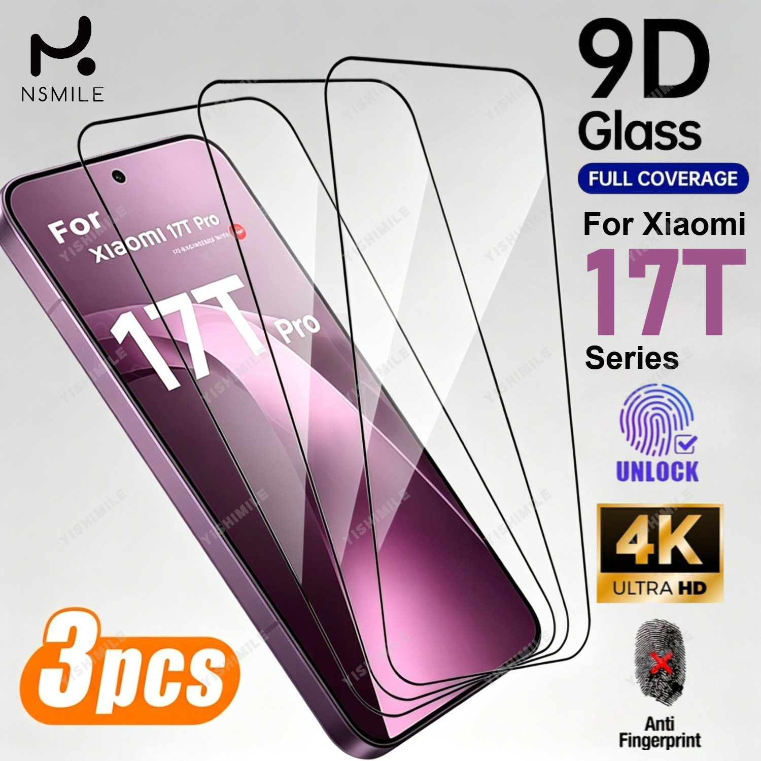 TEMU 3pcs Hd Tempered Glass Screen Protectors, Suitable For Xiaomi 13t 13t Pro 14t 14t Pro 15t 15t Pro 17t 17t Pro, Featuring Scratch Resistance,