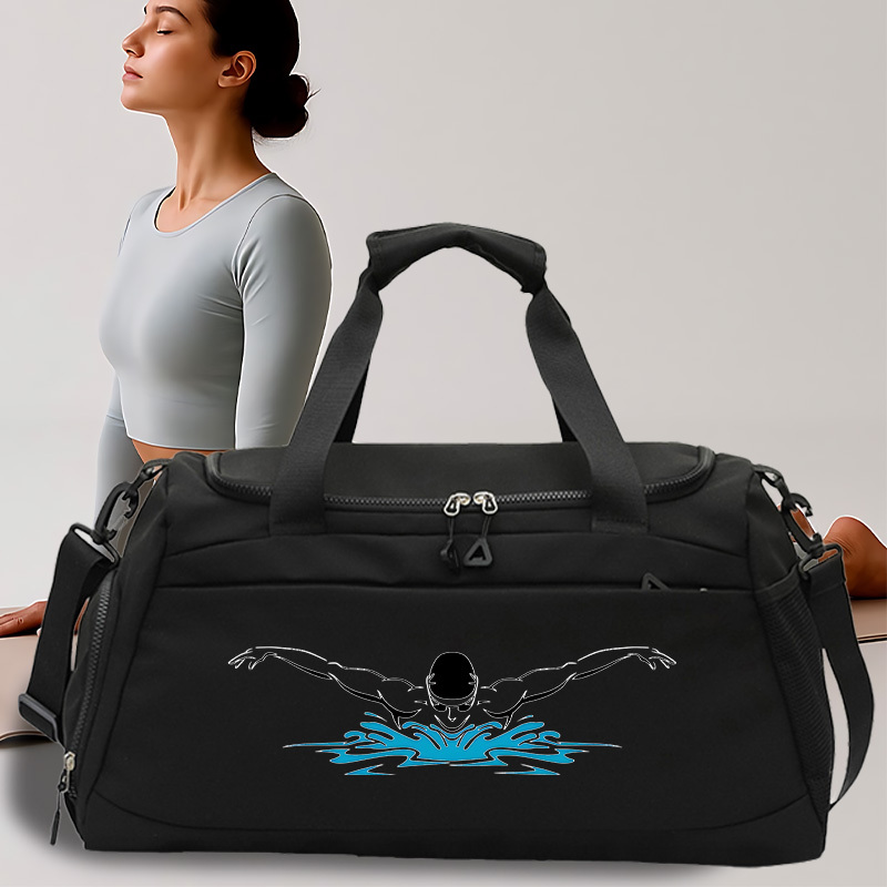 TEMU Sac de sport multi- avec natation, grand compartiment principal, légère et pliable, compartiments pour articles humides et , rangement pour