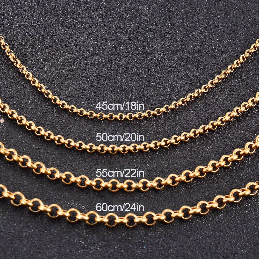 Unisex O-Chain Stainless Steel Necklace, Hypoallergenic Gift