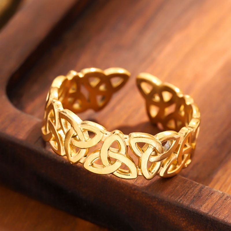 Unisex Retro Hollow Keitel Knot Adjustable Ring