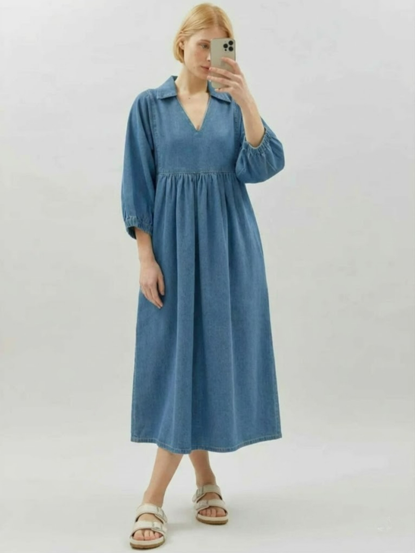 knee length dresses for women denim sold on Temu United States