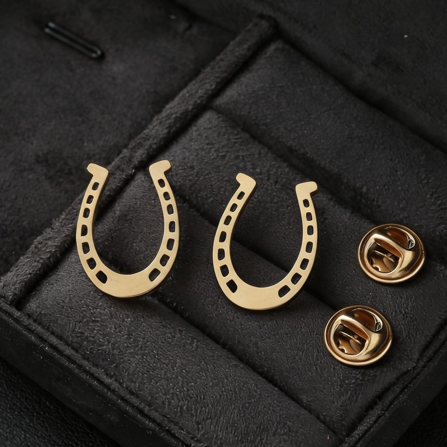 TEMU 2pcs Stainless Steel Horseshoe Brooch, Hollow Horseshoe Lapel Pin, Western Cowboy Style Fashion Badge For Jackets Hats Bags, Gift For Men Women
