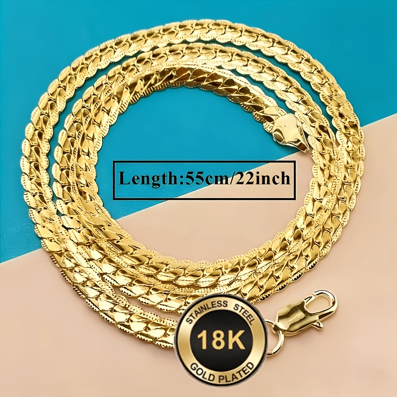 Unisex 18K Golden Plated Fashionable Necklace