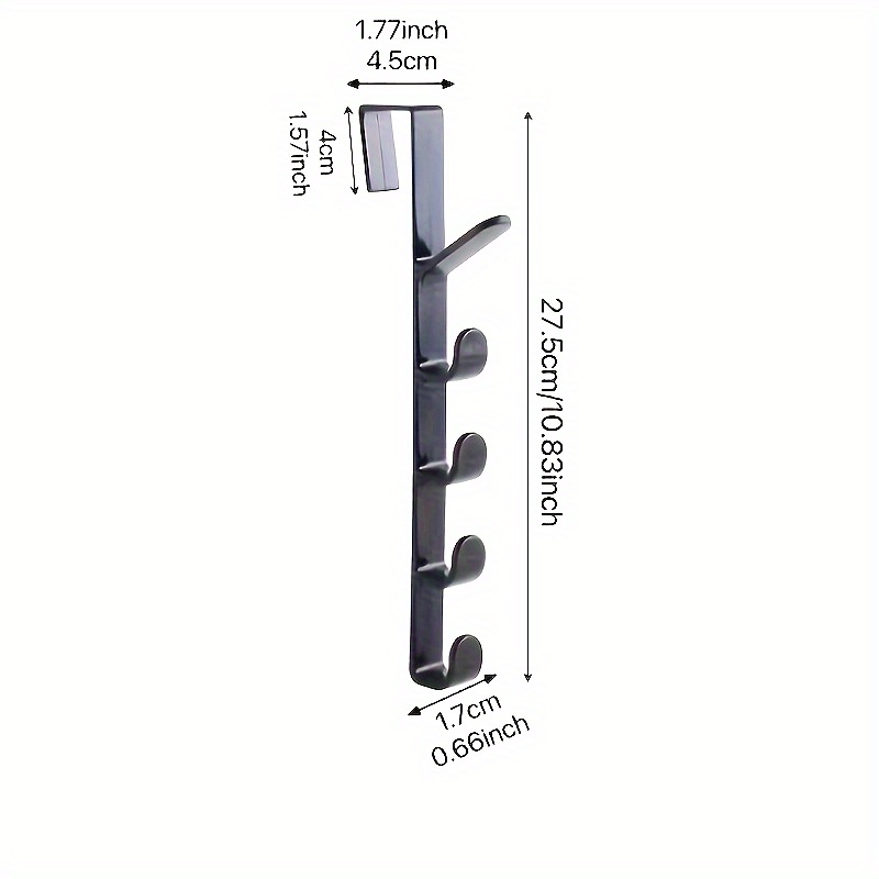 4-Piece Set of 5-Hook Door Hook Back Bag Organiser
