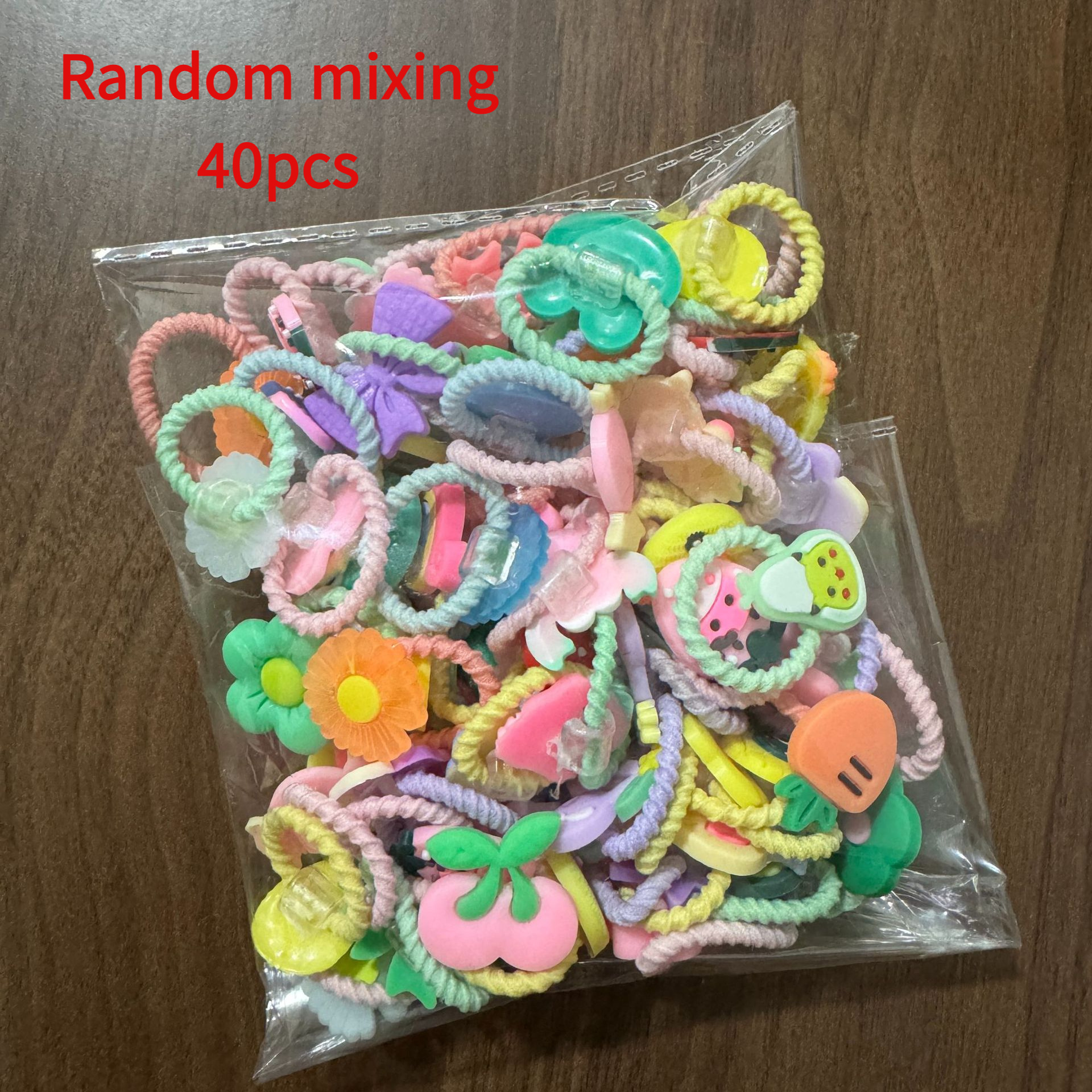 TEMU 40pcs Pet Hair Accessory Set, Cute Flower, Bow, Fruit, Small Animal Design Headband And Scrunchie, Suitable For Dogs And Cats (excluding Accessories, Styles And Colors Random)