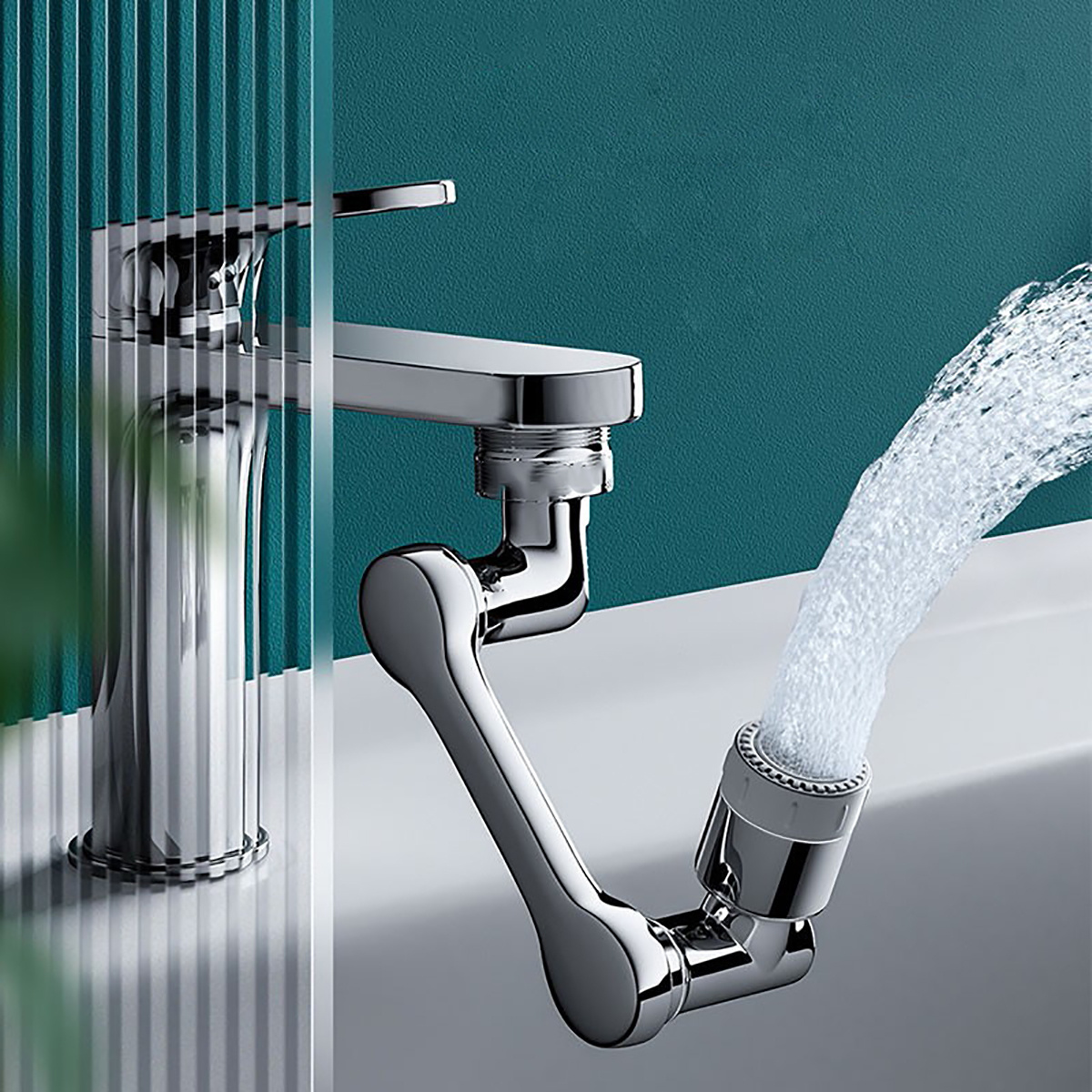 Universal 1080° Rotatable Faucet Extension Head, 2 Water- And Faucet Spray Head, Bathroom And Kitchen Sink Faucet Bubble Adapter