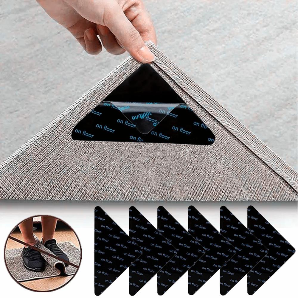 4 12 20 30pcs non slip carpet grippers sticker living room dining bathroom floors prevents slipping on tiles wood details 0