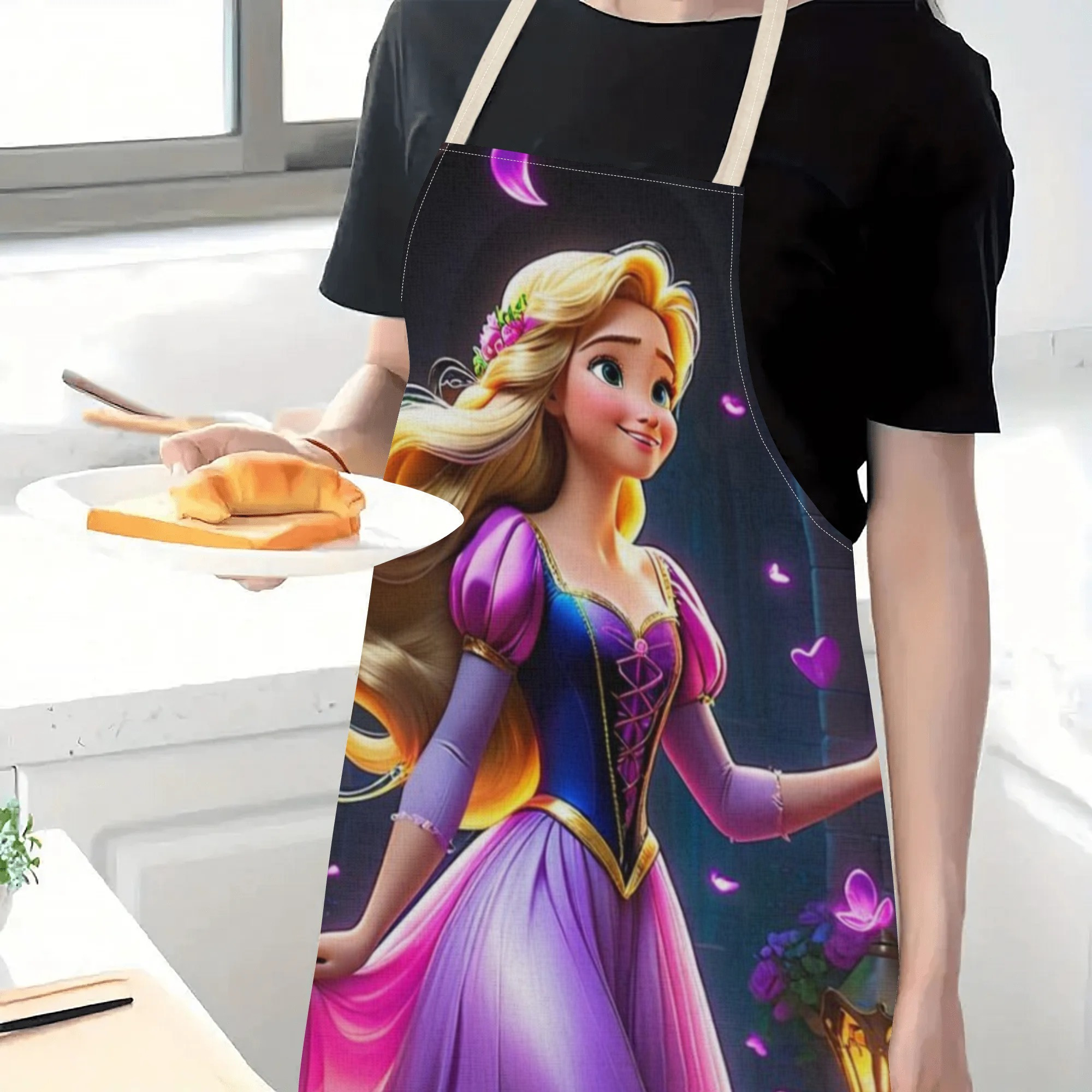 disney   cartoon waterproof apron - elegant &   polyester, no-lining,   hotels, supermarkets, restaurants, fruit shops, milk tea stands, and home use details 4