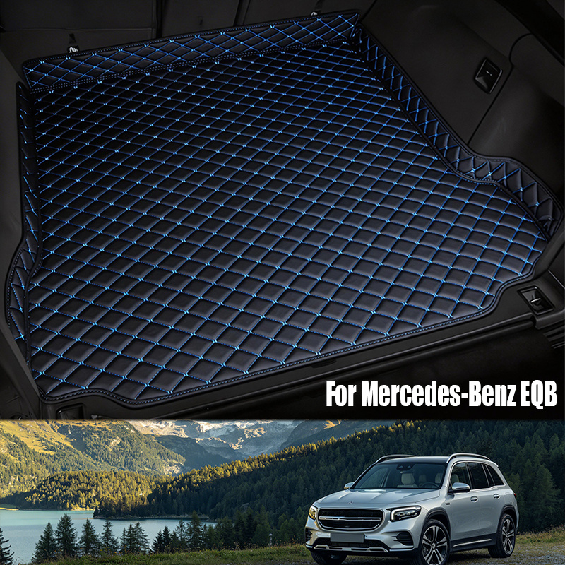 TEMU For Mercedes-benz Eqb Car Trunk Mat, Luxury Faux Leather Cargo Liner, Durable High-quality Material, Easy To Fit, Fashionable Car Accessory,