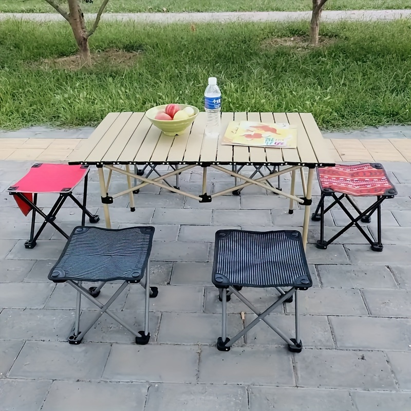 Tabouret Pliant Portable Mini Camping Tabourets Assise Pliant Aluminium Ultra Léger Chaise avec