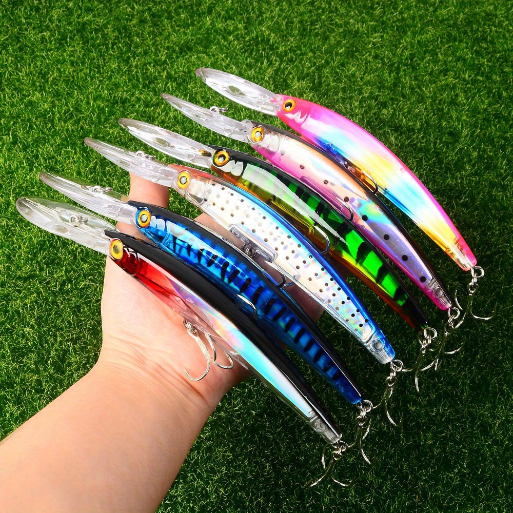 6pcs Floating Minnow Big Hard Artificial Bait Crankbaits Fishing Lure Sea Trolling Swimbait Pesca