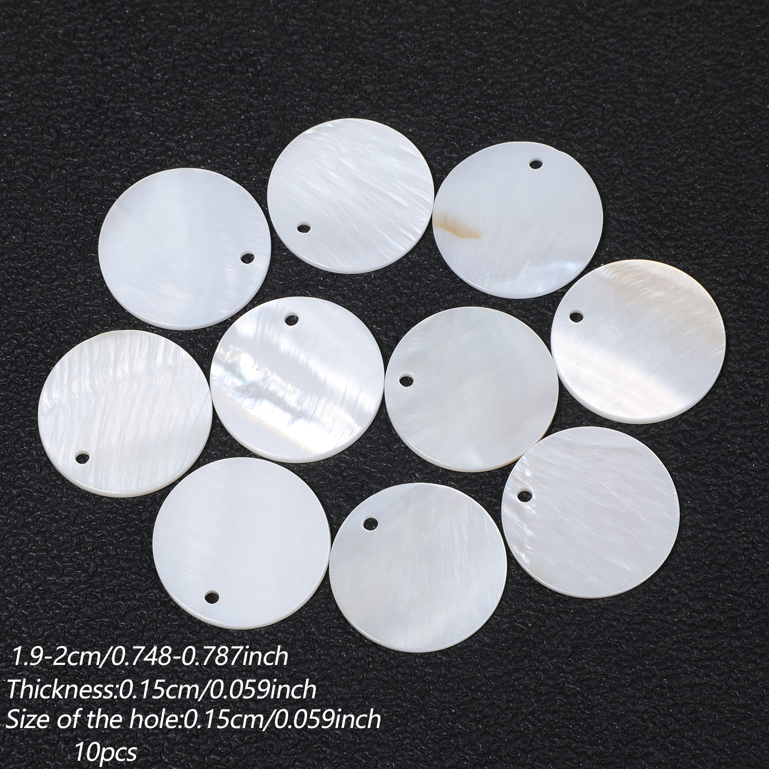 TEMU Colgante circular de piedra natural para fabricación de joyas DIY, pulseras elegantes, collares, aretes, artesanías, regalos para mujer