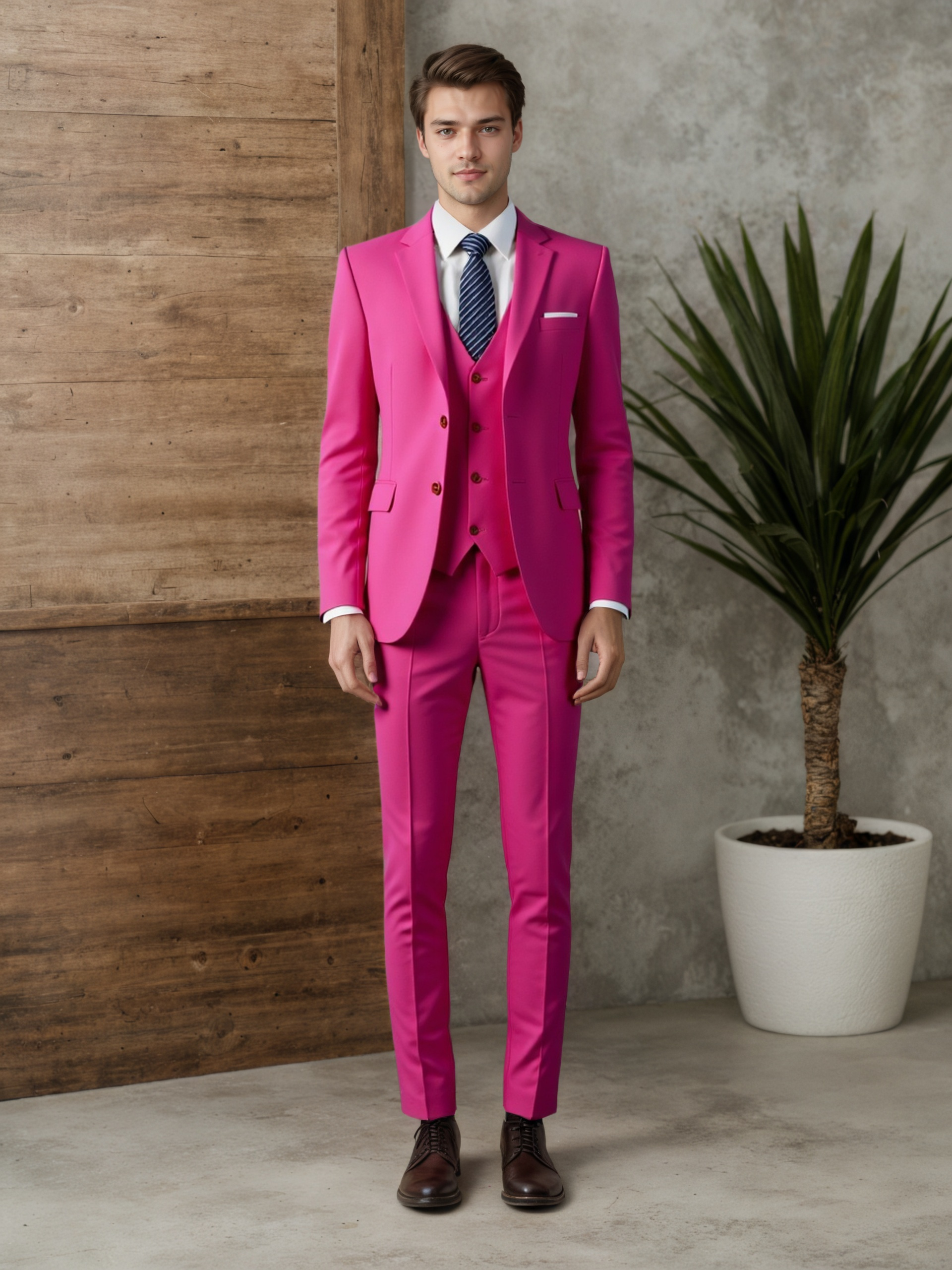 ensemble pièces rose habillé mesure hommes parfait Temu