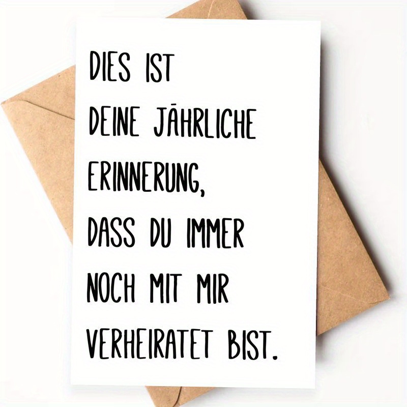 1pc Humorous Card, Suitable For Occasions Such As Anniversaries, Christmas, Valentine's Day, Birthdays, Congratulations, And