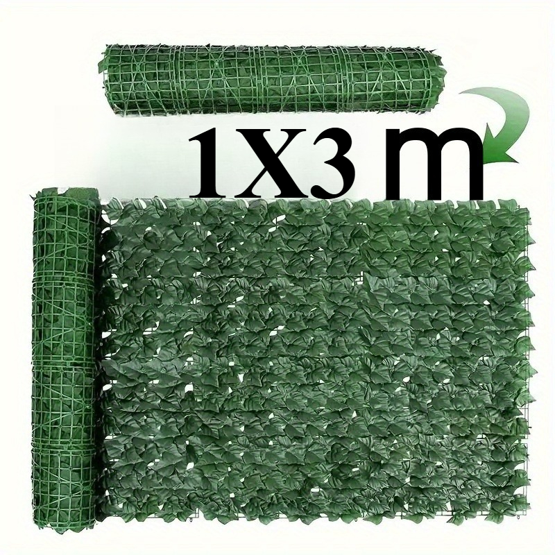 [2.5D] 3x2/1.5/1M-groe knstliche Efeu-Sichtschutz-Ziergitter (inklusive  100 Befestigungsgurte), simulierte grne Pflanzen fr den Auenbereich,  Heimdekoration, Landschaftsgestaltung fr ...