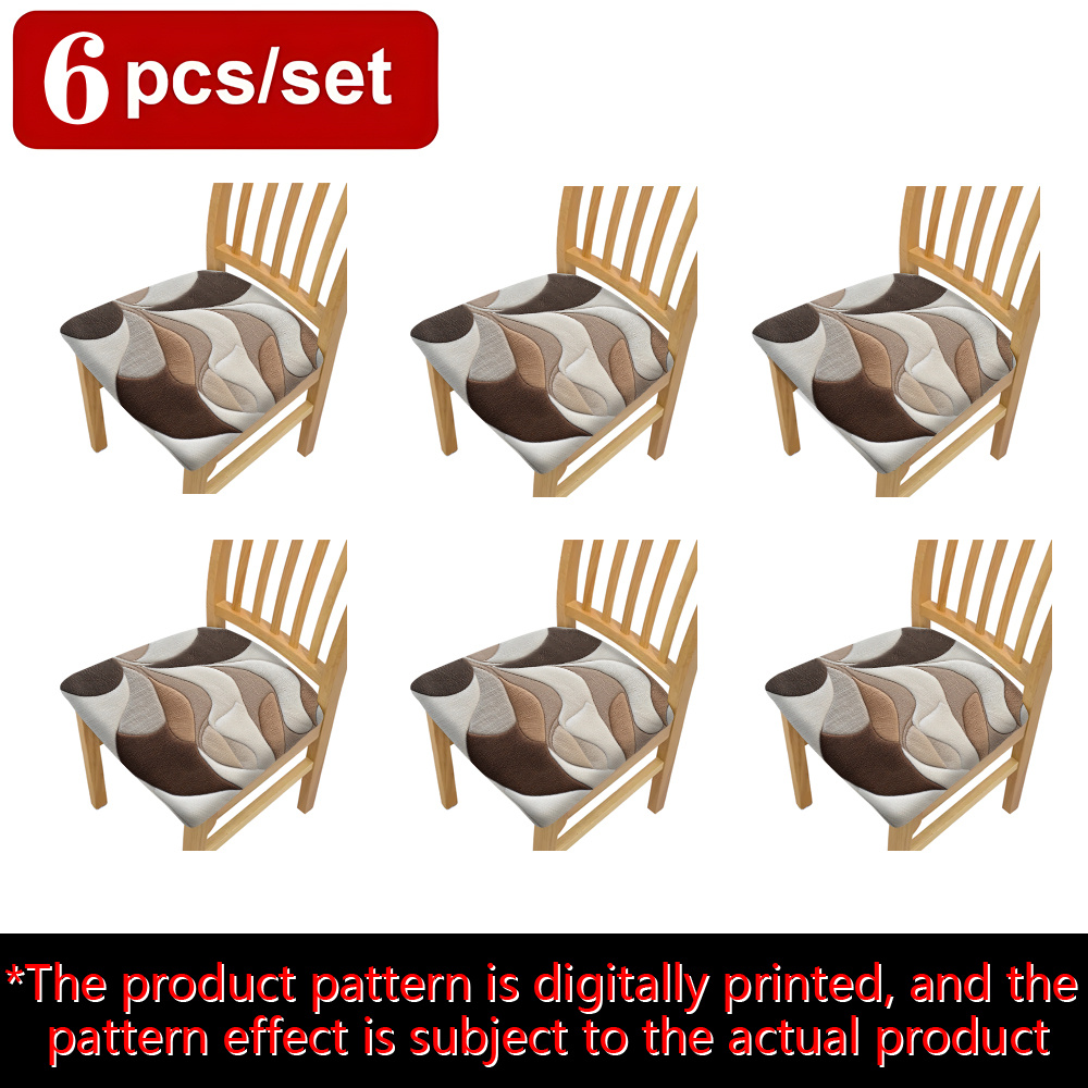 TEMU 2/4/6pcs, 2d Printed Chair Cushion Covers, Featuring A Vintage Soft . Are Hand Washable, Removable, And Machine Washable, Suitable For , New