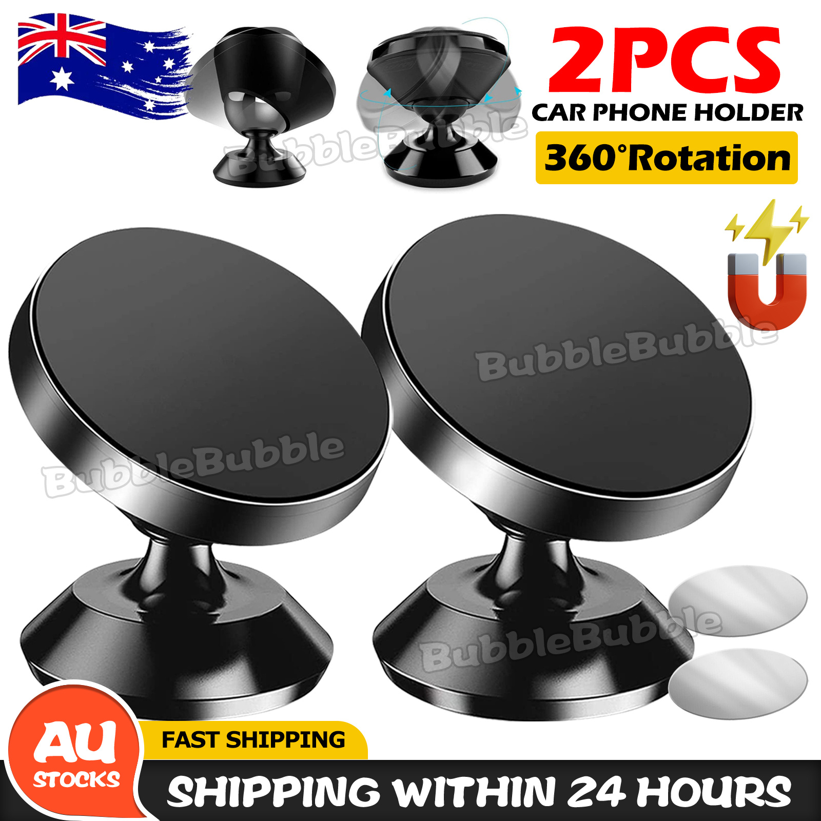 TEMU 2 X Universal Magnetic Magnet Dashboard Mobile Phone Holder Dash Car Mount Stand Bubblebubble, Magnetic Phone Holder, Magnetic Mobile Holder For