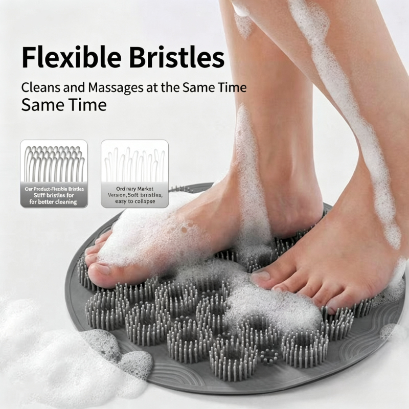 Silicone Scrubbing Tool for Back Massage and Shower Use