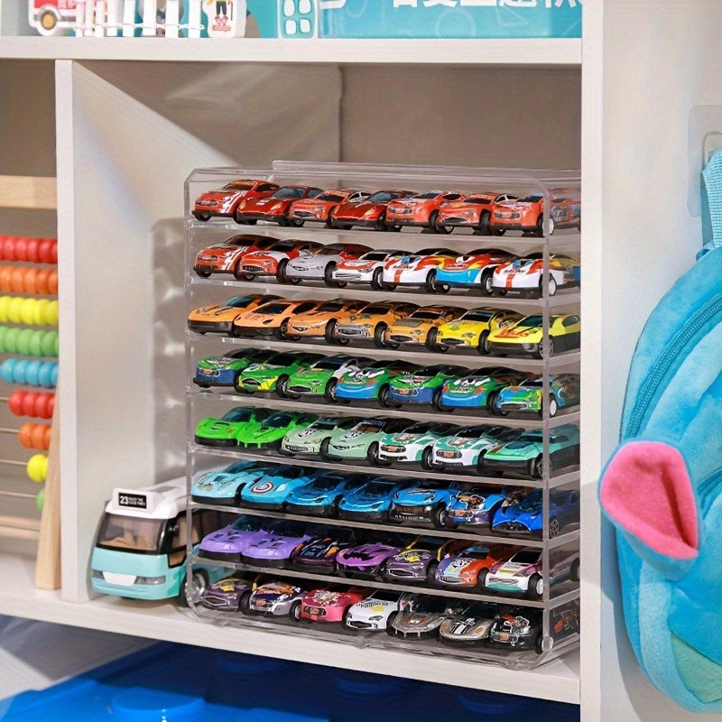 

A Display Case For 1 Acrylic Toy Car - A Transparent Storage Box, Suitable For , Plastic.