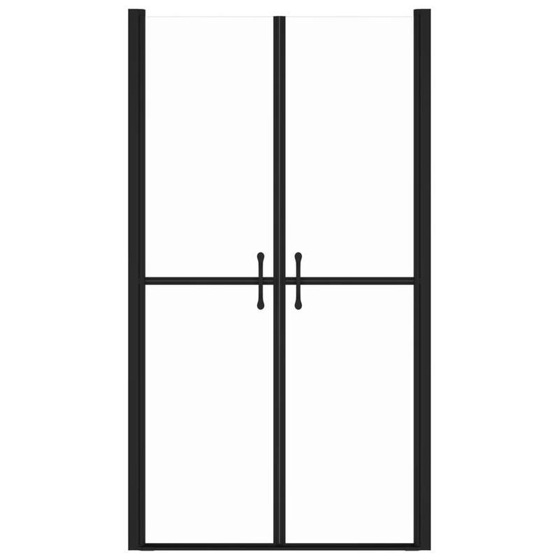 ESG Šiuolaikiškas Skaidrus Dušo Durų Rėmas 73-76x190 cm – Juodos Apdailos Metalinis Vonios Kambario Užtvaras, Lengvai Valomas Stiklas ir Elegantiškas Dizainas Moderniems Vonios Kambariams, Privatumui, Atsipalaidavimui Po Duše, Minimalistiniam Voniaus Stiliui, Patvari Vonios Įranga