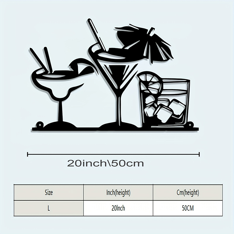 TEMU 1pc Family Drink Theme Metal Art - Vintage Style Beverage Mural, Durable Bar Wall Decor For Indoor/outdoor Use, -round Hospitality Decor