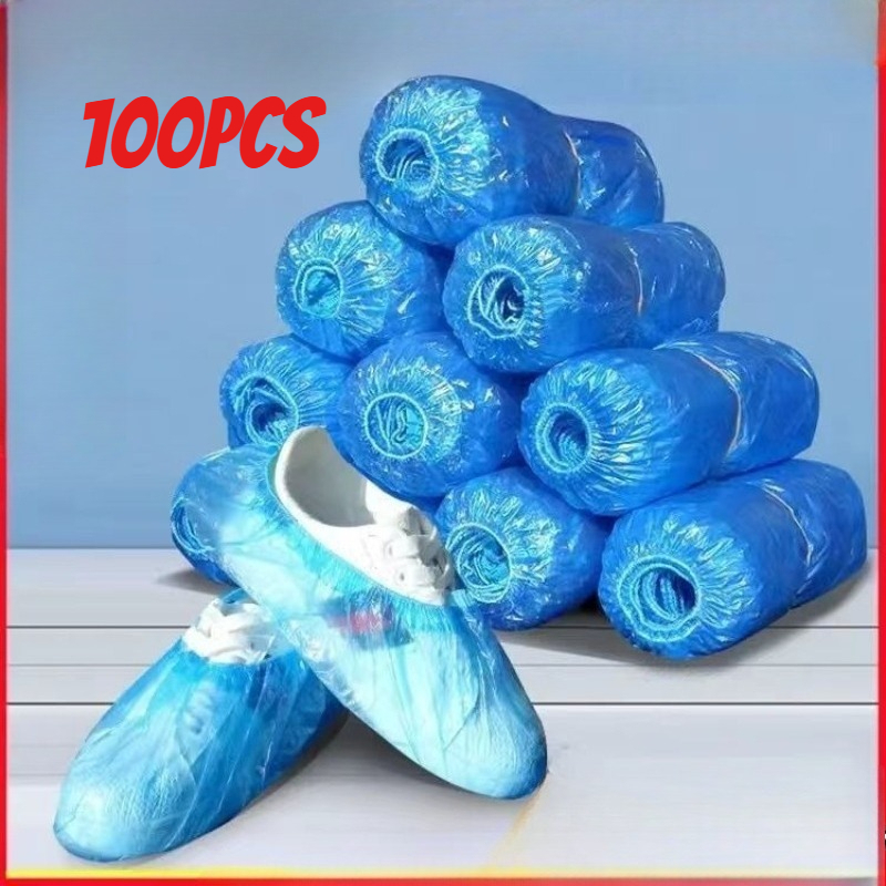 TEMU Cubrezapatos Desechables, Antipolvo, Impermeables, Zapatos de Plástico Resistentes al , Extra Gruesos, Cubiertas Engrosadas, Cubrezapatos