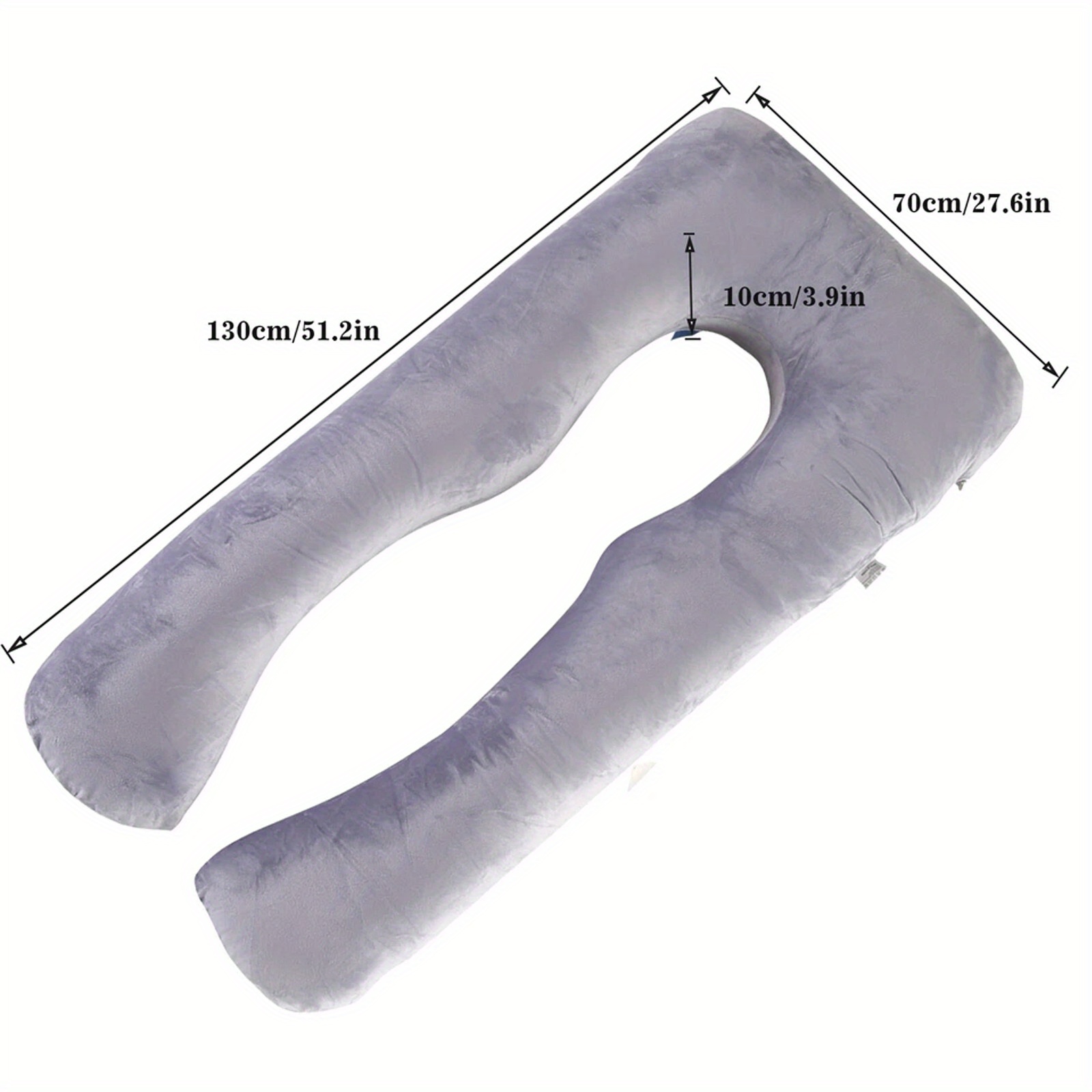Image of U Shaped Full Body Pregnancy Pillow With Removable Cover For Maternity Women, Pregnancy Pillows For Sleeping, Support For Back, Legs, Belly, 47 Inch Pregnancy Pillow For Women