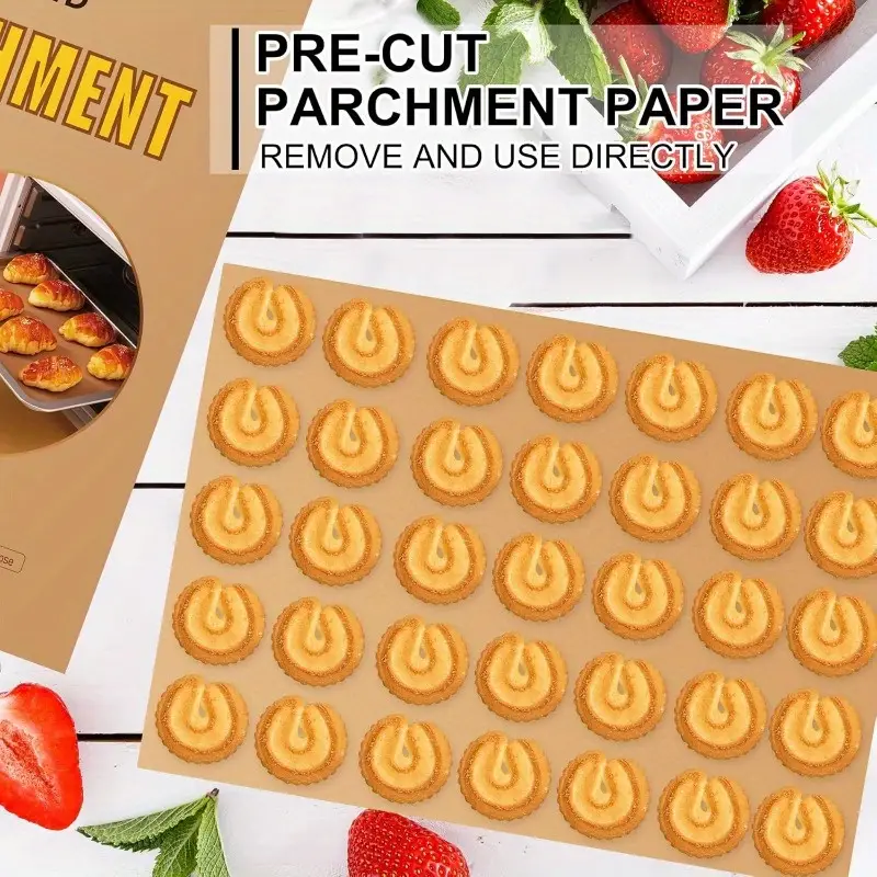 200 sheets parchment paper - extra thick 45gsm precut baking liners, unbleached & individually wrapped, 12x16 inches with rounded corners for air fryer, oven, grill, steamer - heavy duty disposable for, pizza, roasting, pastries - cost-effective bulk pack - double silicone coating for easy , grilling, frying, and steaming, stacked in box for convenient use, air fryer liners non stick, air fryer liners large size Product details 1