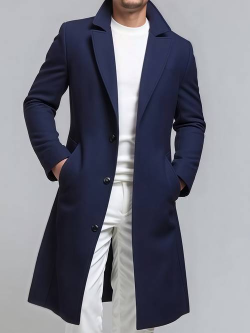 Men S to Long Solid Color Coat for Autumn And Winter 2025, Featuring a Warm 3-In-1 Jacket Design