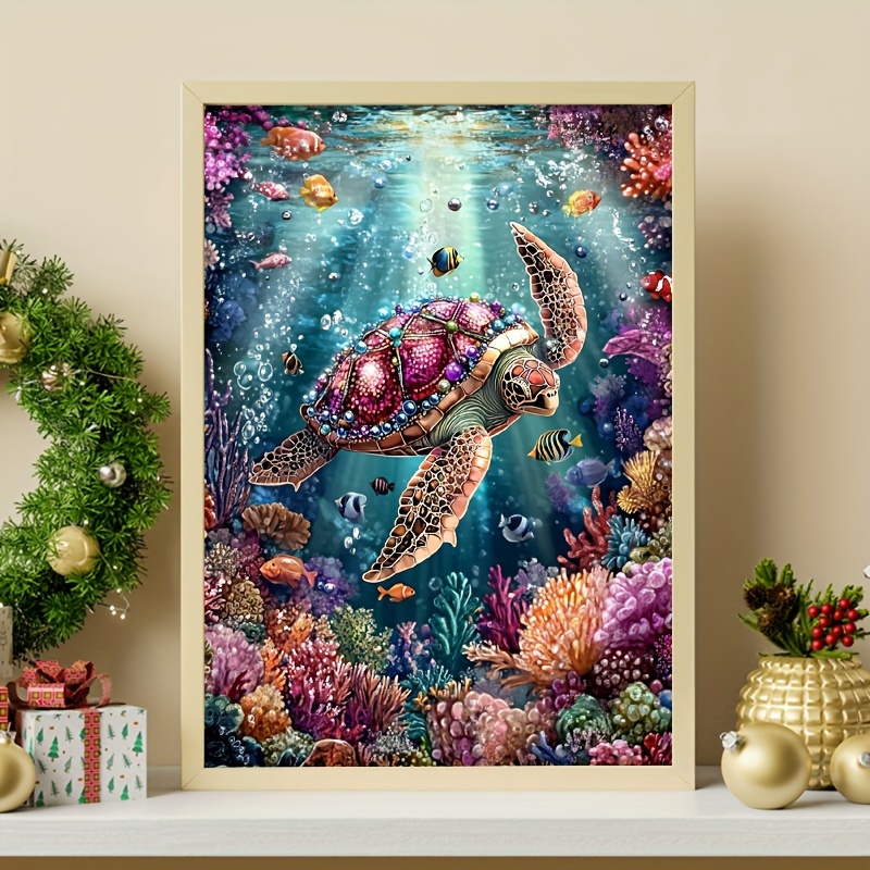 1pc adult 5d diamond painting kit   animal pattern art craft round crystal   suitable for beginners and enthusiasts frameless wall decoration gift bedroom living room home decor halloween christmas holiday gift 29 97cm