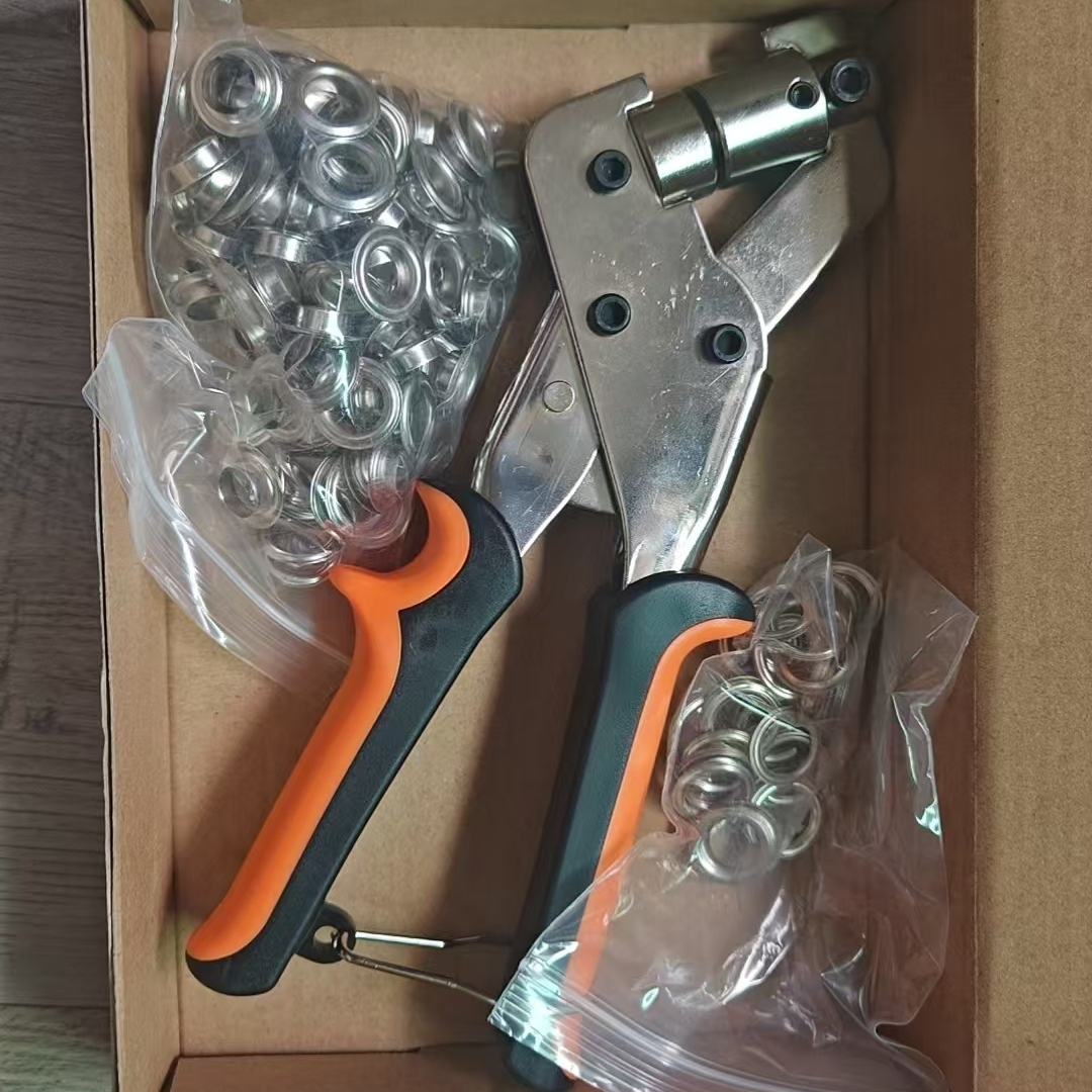 TEMU Set di attrezzi per punzonatura di occhielli da 201 pezzi, set di pinze per punzonatura di occhielli da 3/8 di pollice (10 mm di diametro