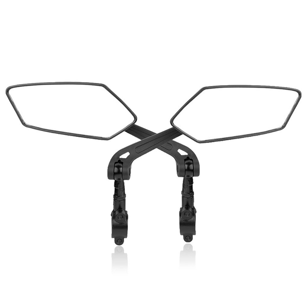 TEMU 1 Pair Hd Glass Bicycle Mirrors - 360° Rotatable Adjustable Rearview Mirrors For E-bikes, Mountain Bikes, Road Bikes & Electric Scooters, Left &