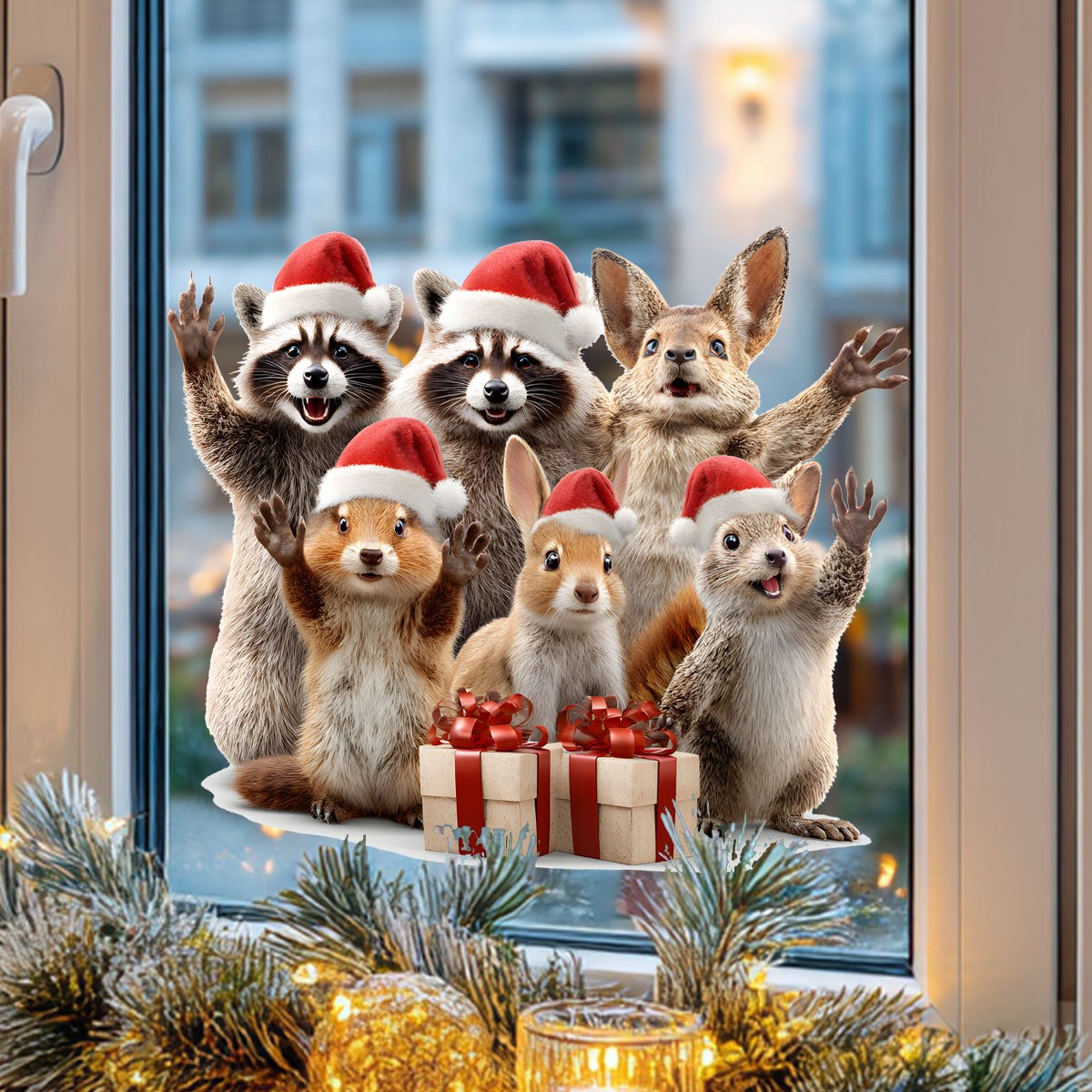TEMU Navideño, Gorro Navideño, Regalos de Animales Pequeños, Calcomanías para Ventanas, Decoraciones para Dormitorio y , Ropa para el Hogar,
