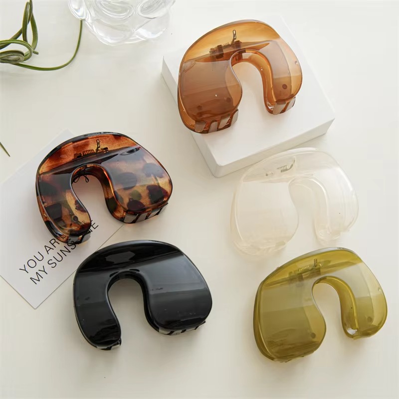 TEMU 2pcs French Hairpin - U-shaped Retro Acetate Fiber Hairpin, Suitable For Fine And Coarse Hair, Design, Easy To Create Disc Hair, Bun, Ponytail