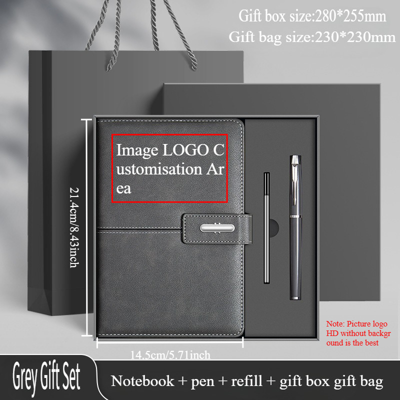 TEMU Customized Logo Notebooks, Elegant High-end Gift Box Sets, Beautifully Tailored Office Notepads
