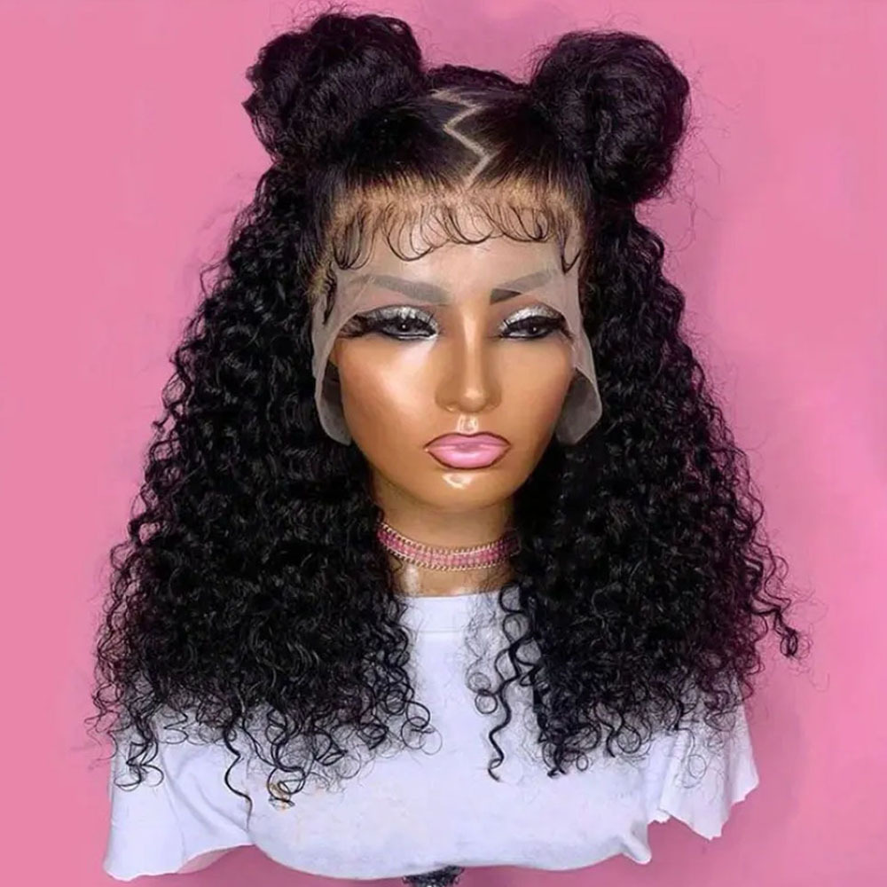 TEMU Luxurious 12a Brazilian Human Hair Wig - Goddess Style, 13x4 Hd Transparent Lace Frontal With Baby Hair, Natural Black, 250% Density For Women